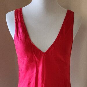 Vintage Valerie Stevens 100% Pure Silk Red Camisole Tank Top Sz M Sexy/Holiday
